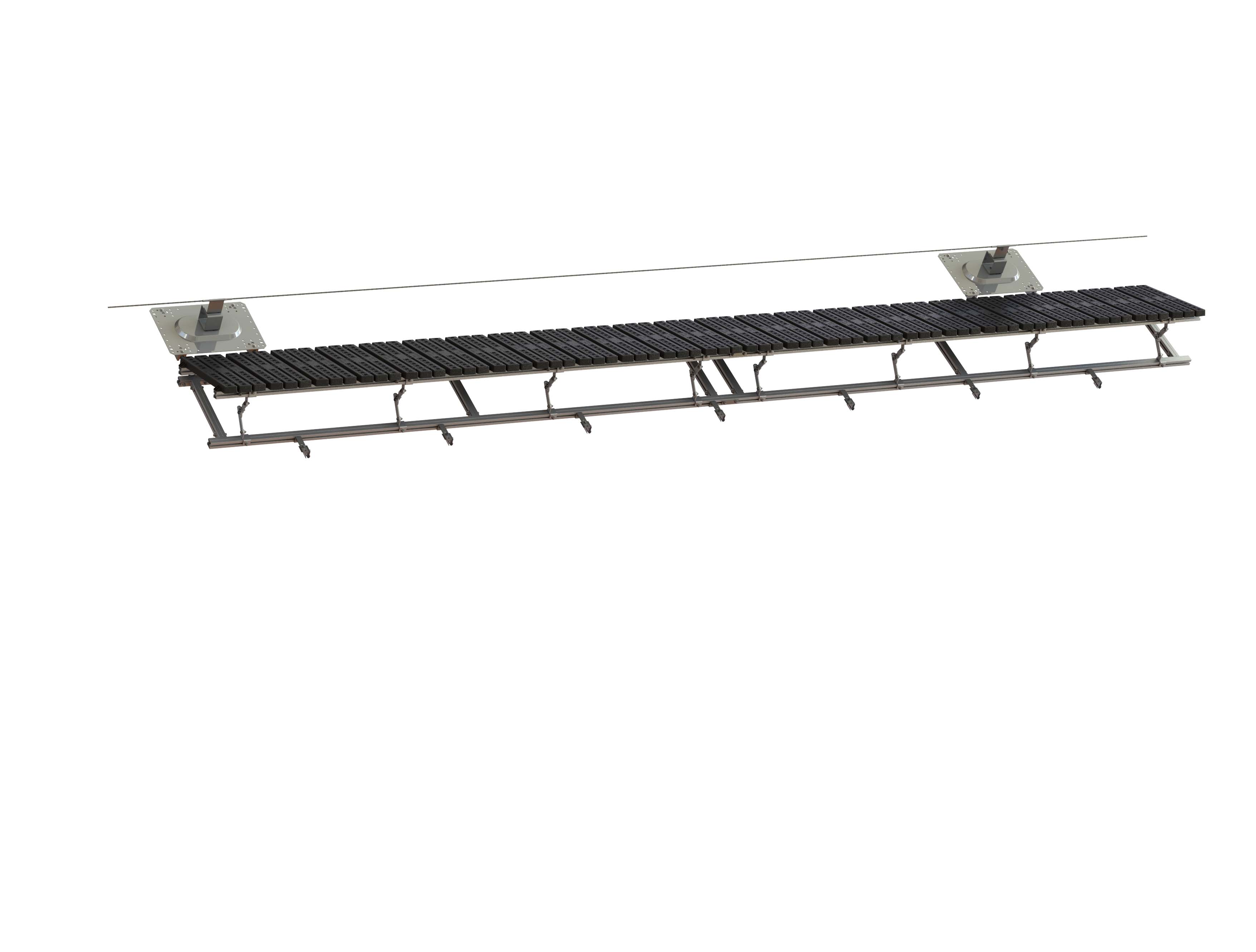  walkway with fall arrest system